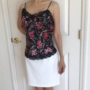 Satiny black cami